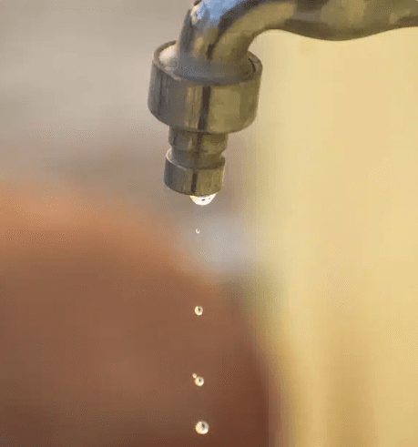 Water dripping from spigot